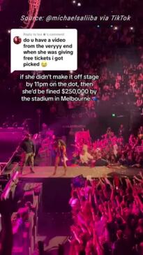 SZA runs off stage in Melbourne to avoid $250,000 fine