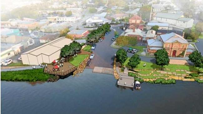 Maclean Riverside Precinct Plan - Schematic Design: Court House Riverfront (artist impression). Picture: Clarence Valley Council