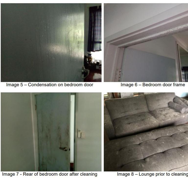 Pictures of mould within NT Police-owned homes at Pirlangimpi, on the Tiwi Islands. Picture: Supplied