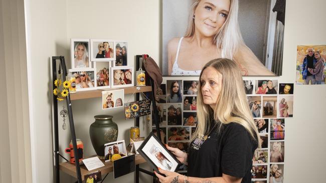 Kelly Cole remembers her daughter Jemmah Cole-Crighton who was killed in a car crash on the Warrego Hwy, Friday, January 12, 2024. Picture: Kevin Farmer