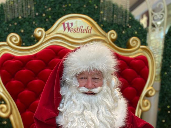 Santa "Joe" has been a shopping centre Santa for 20 years. He has been at the Helensvale Westfield for seven years and loves his job.