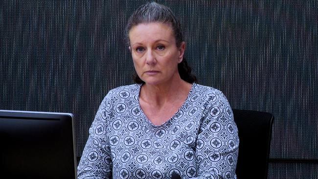 Kathleen Folbigg appears in court via video link in 2019. Picture: AAP