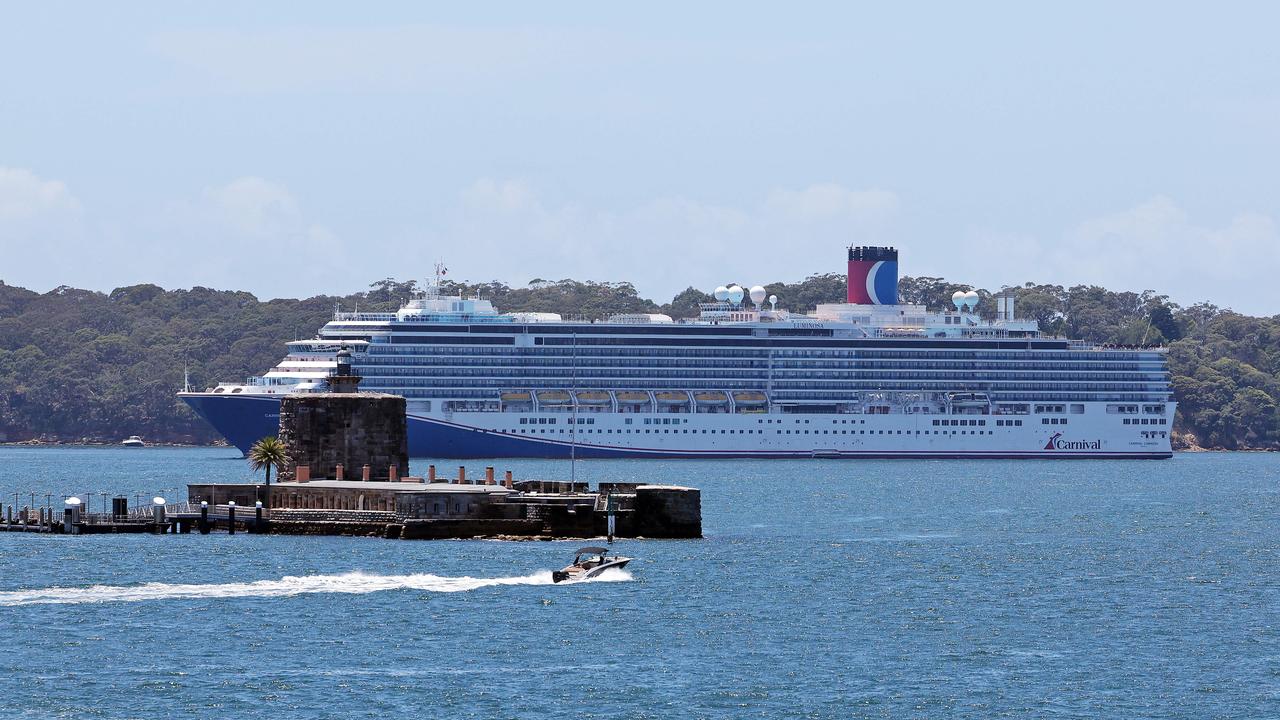 Fourteen more ships are booked to drop anchor at Athol Bay, near Taronga Zoo, before April. Picture: Sam Ruttyn