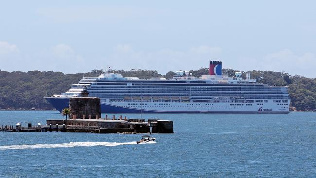 Fourteen more ships are booked to drop anchor at Athol Bay, near Taronga Zoo, before April. Picture: Sam Ruttyn