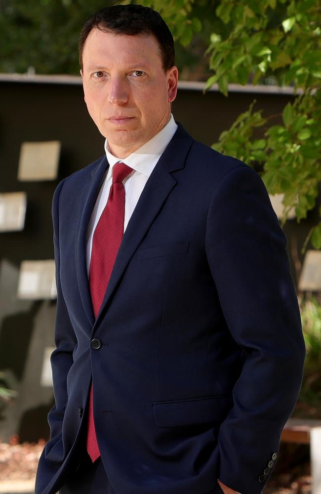 Dvir Abramovich at the Raoul Wallenberg Memorial Garden, St Kilda. Stuart McEvoy/The Australian.