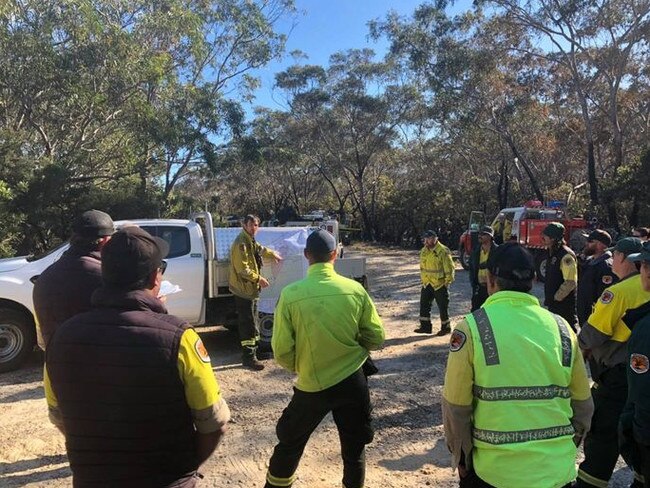 A bushfire at Kippenduff is under control. Image from a previous RFS hazard reduction in the Northern Rivers. Credit: NSW RFS Northern Rivers Zone.