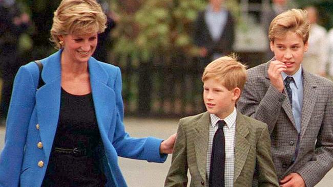 Prince William with Diana, Princess of Wales and Prince Harry. Picture: WireImage.