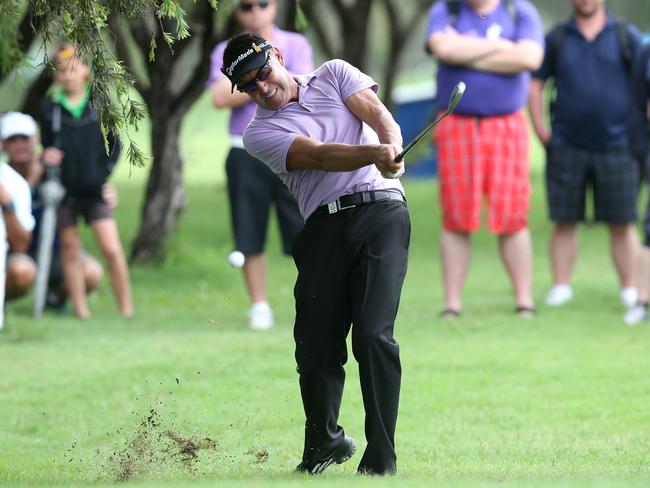 Robert Allenby playing in the Australian PGA at the Royal Pines Golf Course on the Gold Coast. Picture: Adam Head