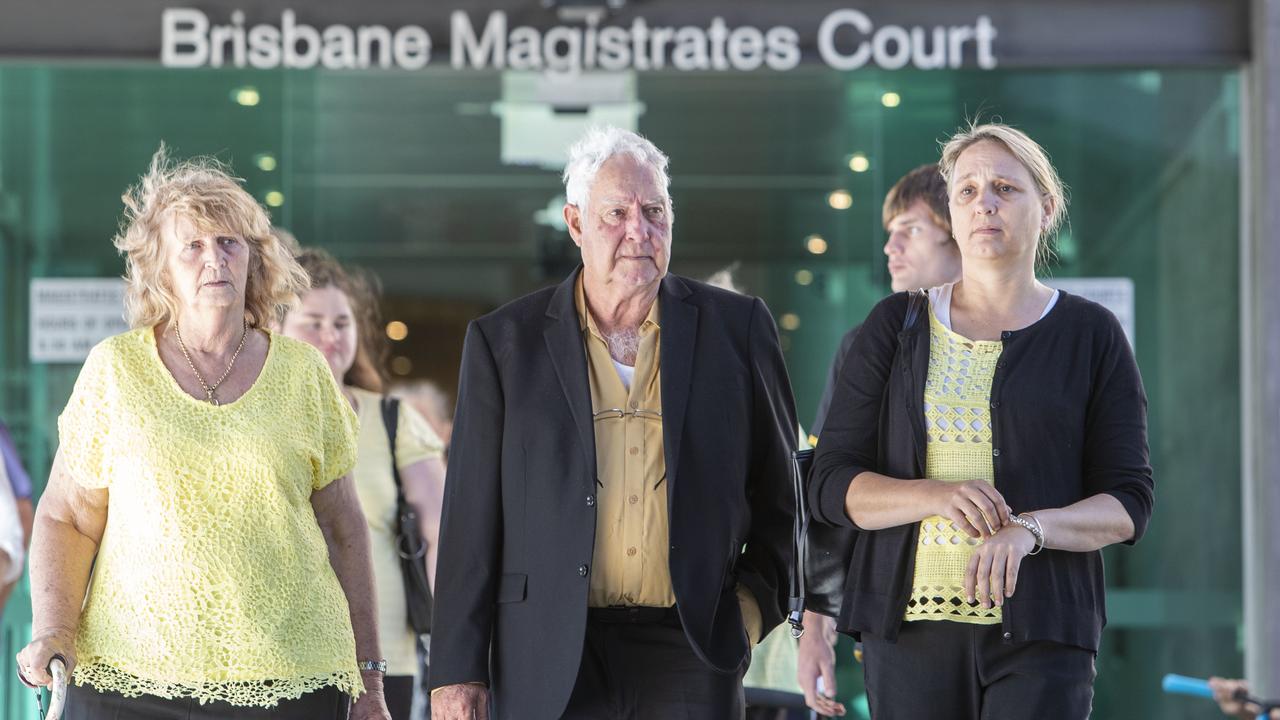 Jean, Mick and Linda Mason leave the Brisbane Coroners Court.