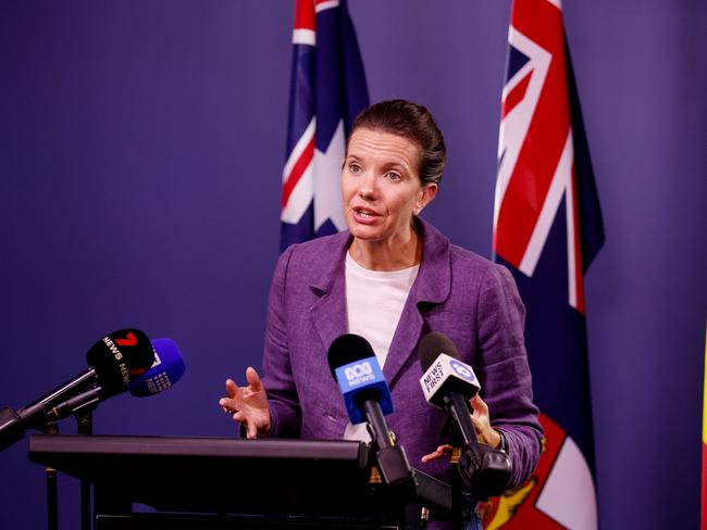 SYDNEY, AUSTRALIA - NewsWire Photos JANUARY 21, 2025: Minister for Mental Health Rose Jackson during a press conference on Tuesday following industrial action by the public health psychiatrist workforce. Picture: NewsWire / Nikki Short