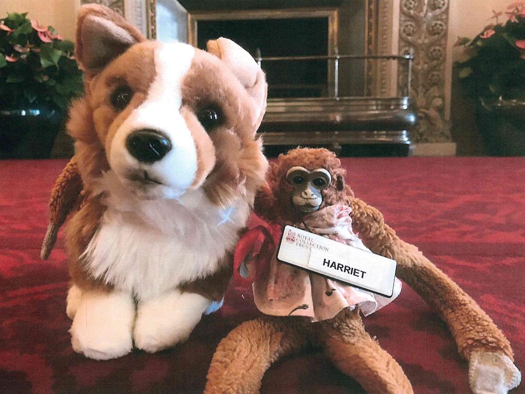 Harriet the toy monkey at Buckingham palace . Picture: Supplied