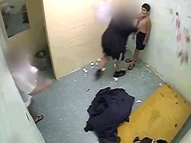 Royal Commission - Screen shots of CCTV footage taken from inside Dylan Voller's cell at Don Dale Youth Detention Centre.