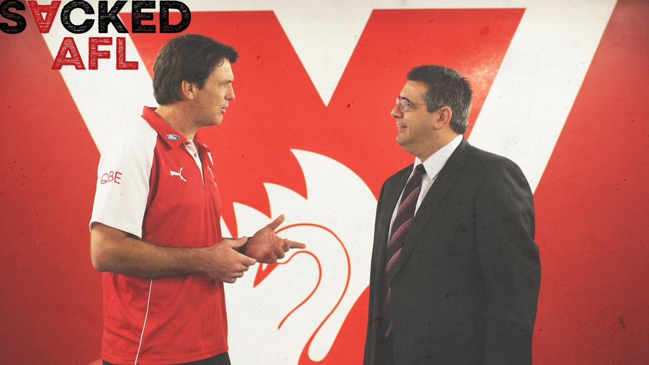 ‘Really bizarre’: Ugly Demetriou gibe motivated Swans’ 2005 flag