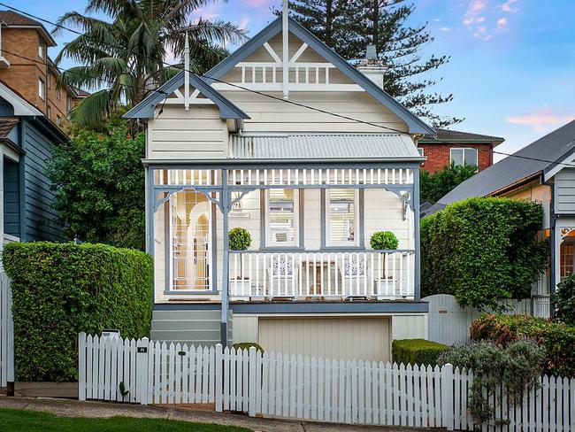 The charming home at 91 Stuart St, Manly.