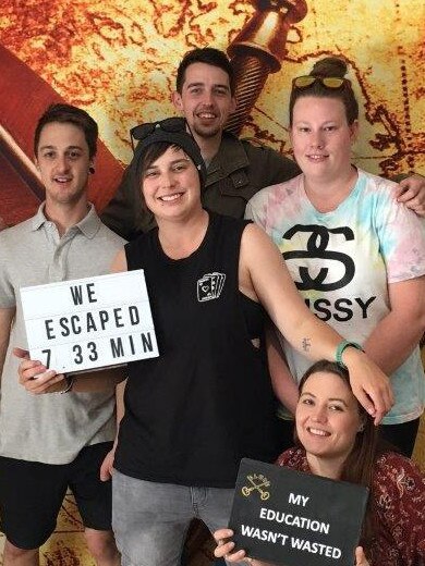 Customers who went through an escape room experience at Galston. Picture: supplied