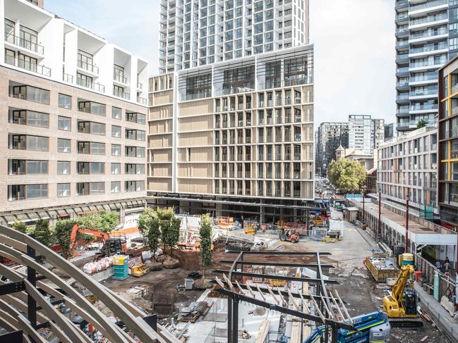 The public square taking shape. Picture: Flavio Brancaleone