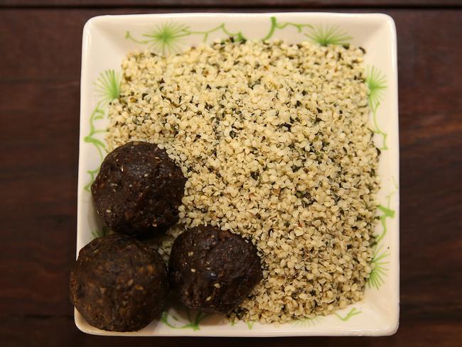 Consuming these hemp seeds or hemp bliss balls won’t be getting you high. Picture by Peter Lorimer