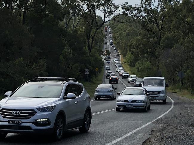 Yalwalpah Road at Pimpama during morning peak hour just off the M1.