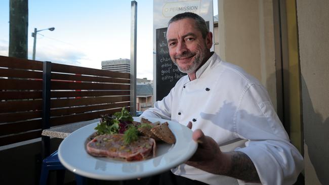 BYLINE: City Mission cafe, Permission to Eat's head chef, Simon Davies outside the cafe