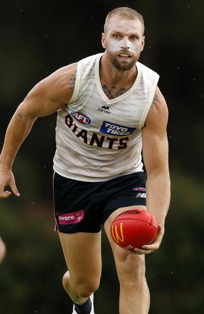 Jake Stringer’s GWS debut is on hold. Picture: Phil Hillyard