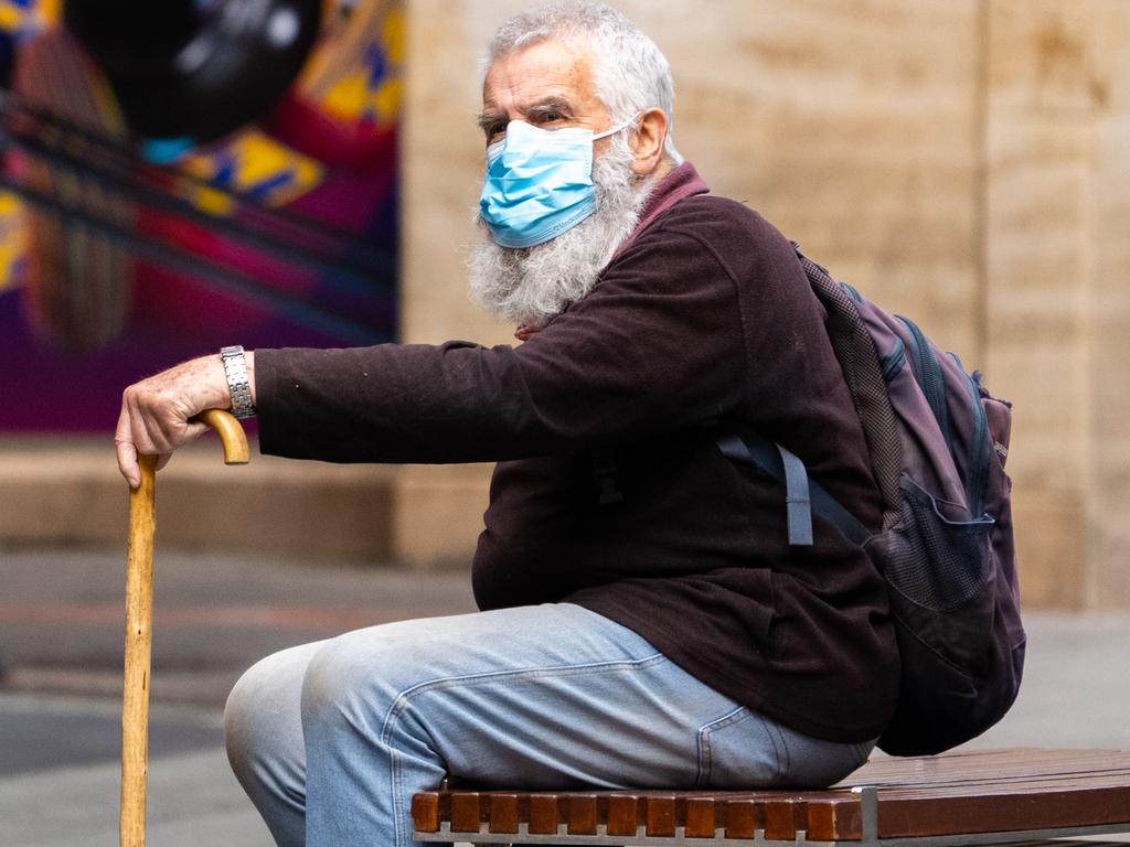 Masks and PPE are helpful if you have comorbidsities and need to visit crowded places. Picture: The Advertiser/ Morgan Sette