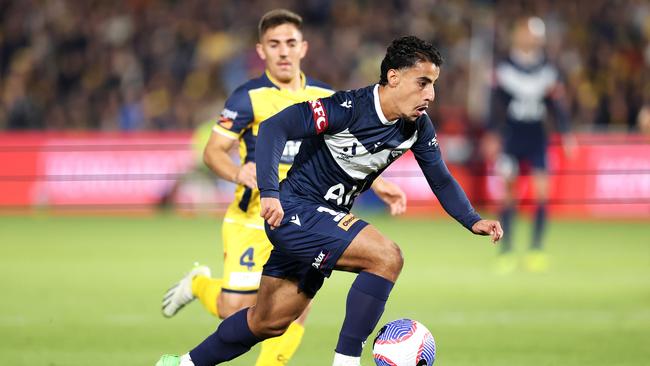 Daniel Arzani’s form with Melbourne Victory this season has earnt him a recall to the Socceroos squad. Picture: Robert Cianflone/Getty Images