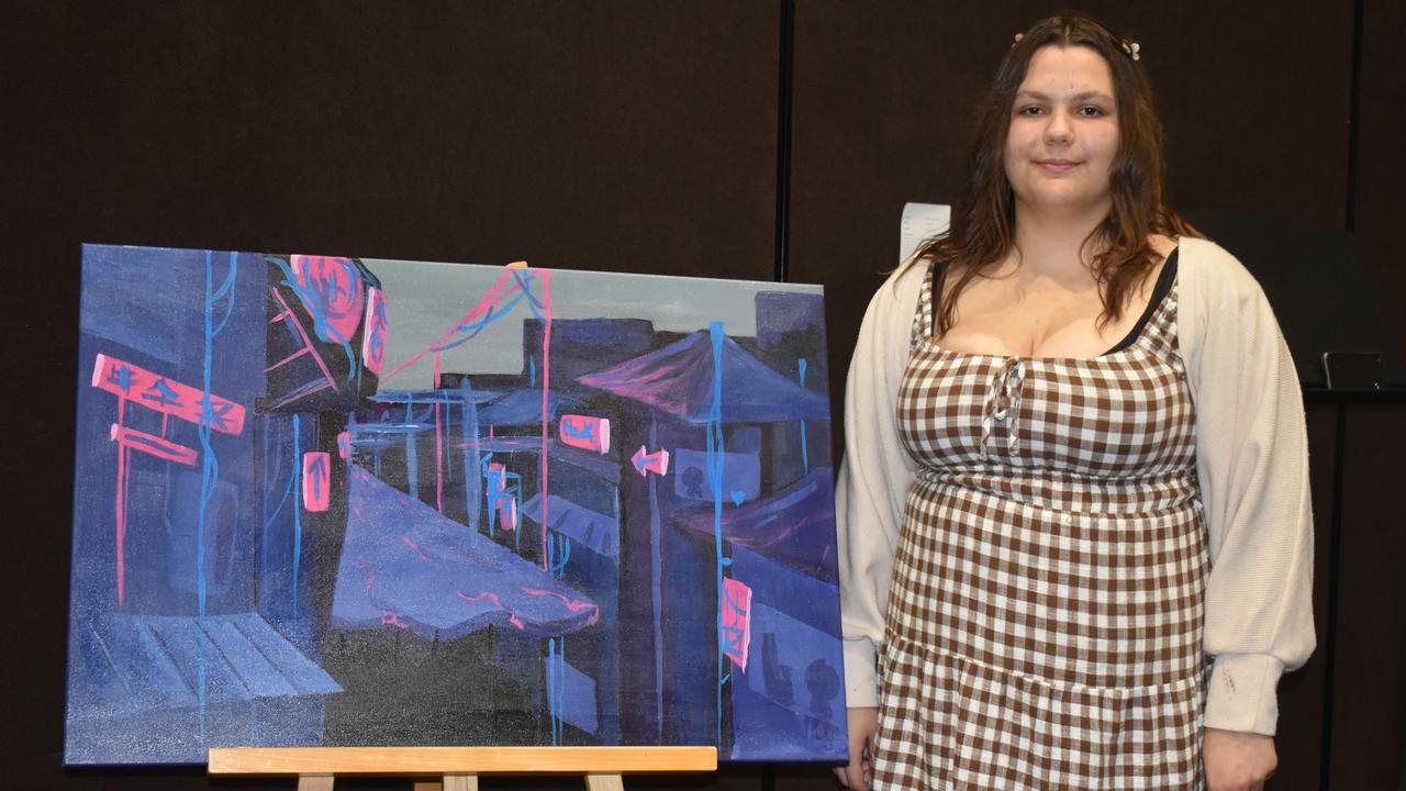 AnnaLeise McIntosh at the Proserpine State High School Year 12 BIG ART Arts Showcase.