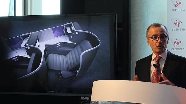 Virgin Australia CEO John Borghetti launches the airline’s new business class suites.