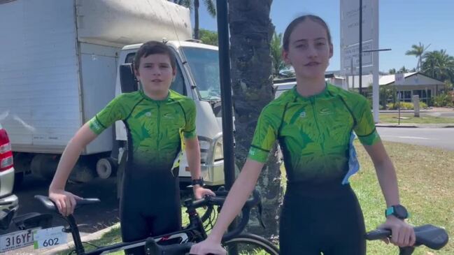 Cairns Cycling Club riders Tomas and Nimah Rodney at Port Douglas Gran Fondo