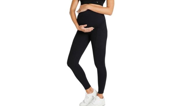 Bonds Bumps Maternity Roll Top Legging Black