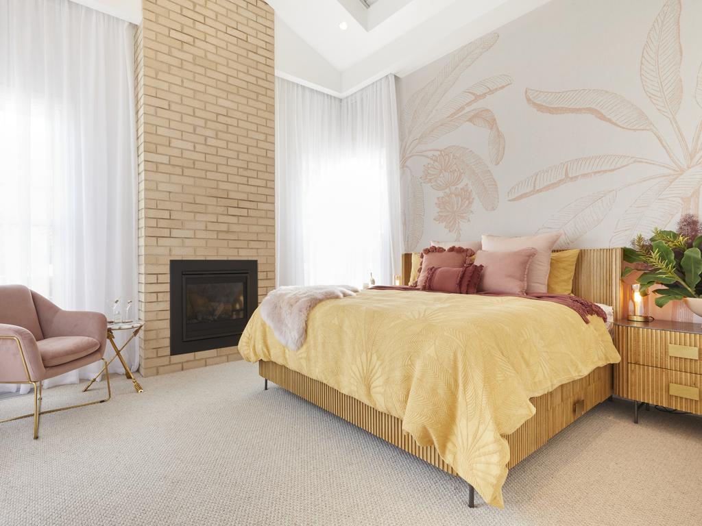 The Brighton home’s master bedroom.