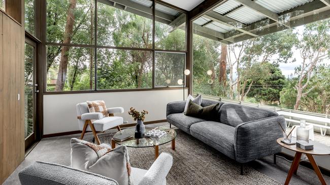 Inside the 20 Byways Drive, Ringwood East, home designed by Robin Boyd.