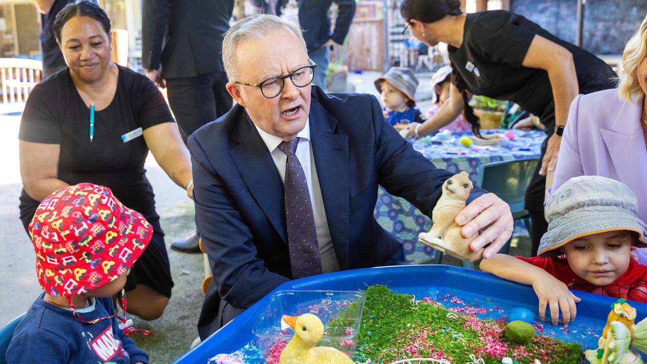 The Prime Minister has advised young Aussies not to eat too many chocolate Easter eggs. Picture: Mark Stewart / NewsWire