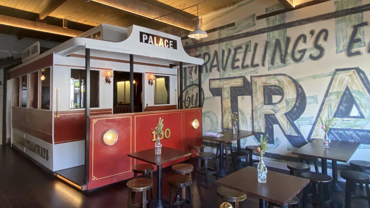 Inside Brisbane's new tram car cafe Mr Badgers in Woolloongabba ... - 608f95a2760771b4756158D81595a2eb