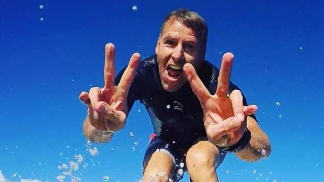 Anthony Karos, 48, of Currumbin Valley, died while surfing at Minnie Water near Grafton on Sunday. Picture: Supplied