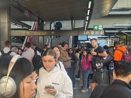 It was already chaotic at Cherrybrook station at 5.54am on Thursday. Picture: Supplied