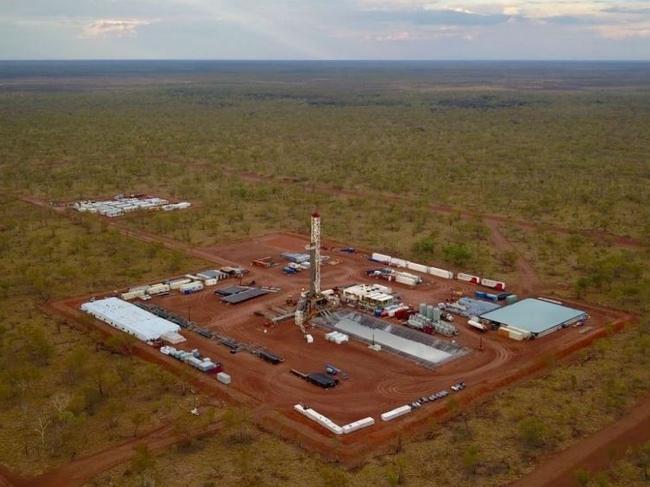 Tamboran Resources Kyalla well site in the Beetaloo Basin, aboutÂ 320 km south of Katherine.