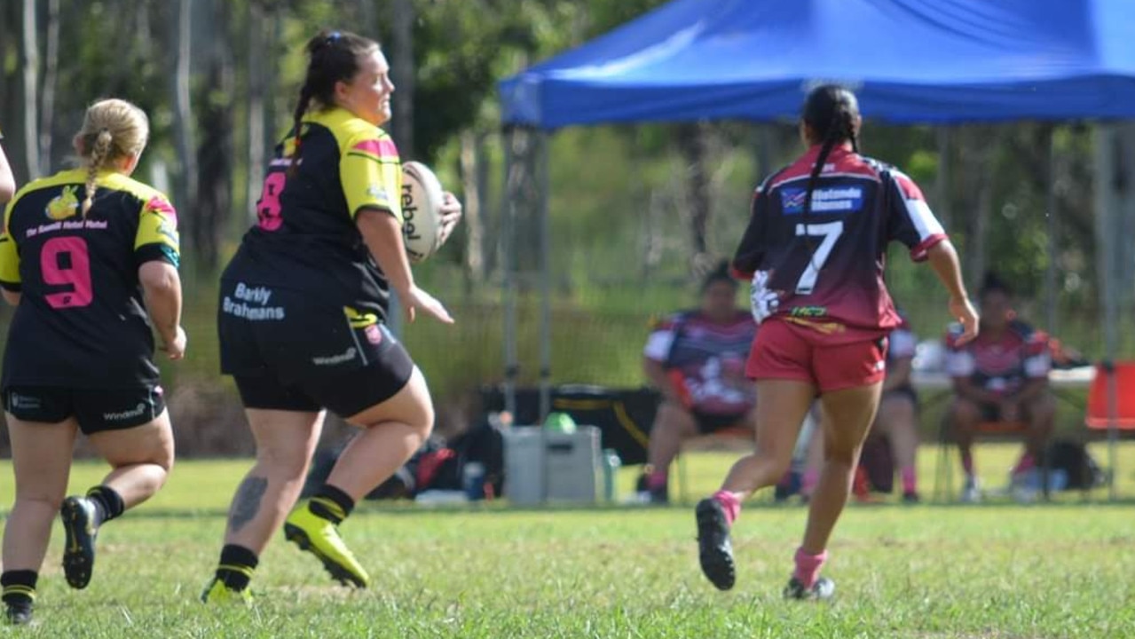 Brittany Holding playing round one in Eidsvold v Bundaberg.