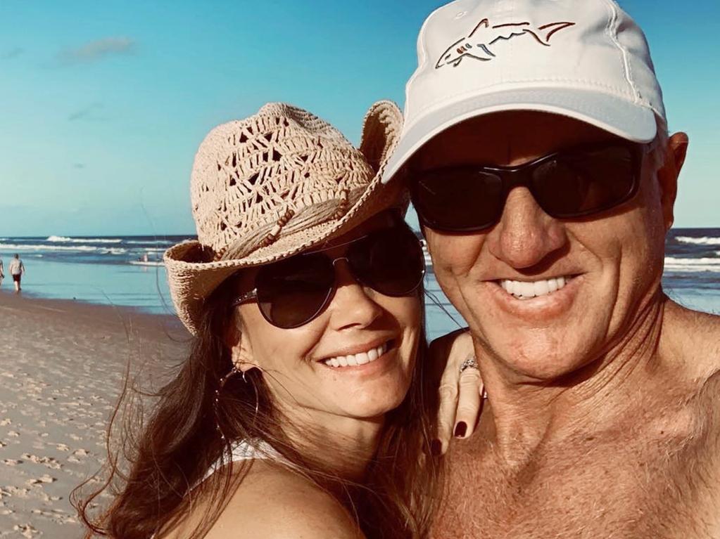 Instagram image of Greg Norman and wife Kirsten on holidays at Sunshine Beach