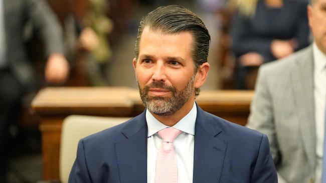 Donald Trump Jr in a New York courtroom on Thursday (AEDT). Picture: AFP