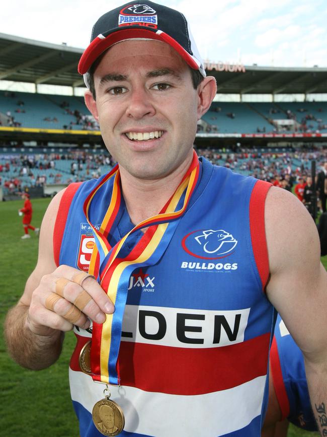 Callinan with his Jack Oatey Medal in 2010.