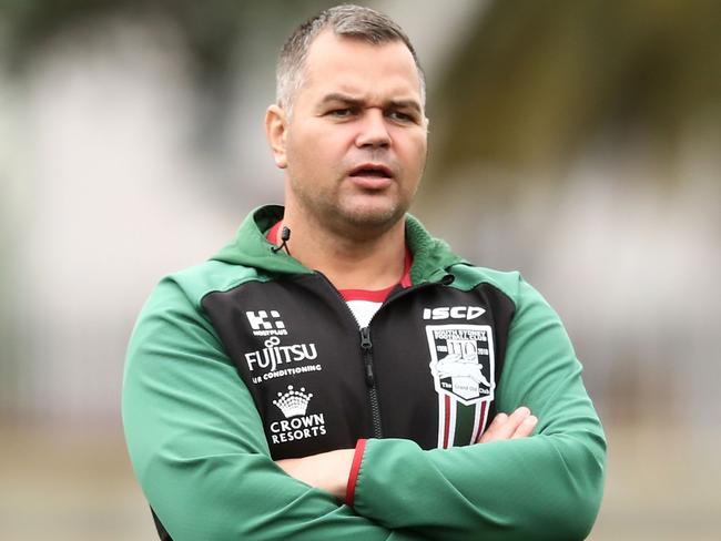 Rabbitohs coach Anthony Seibold’s preparation to play the Dragons has been thrown into disarray. There is no suggestion he has any connection to the woman’s allegations.