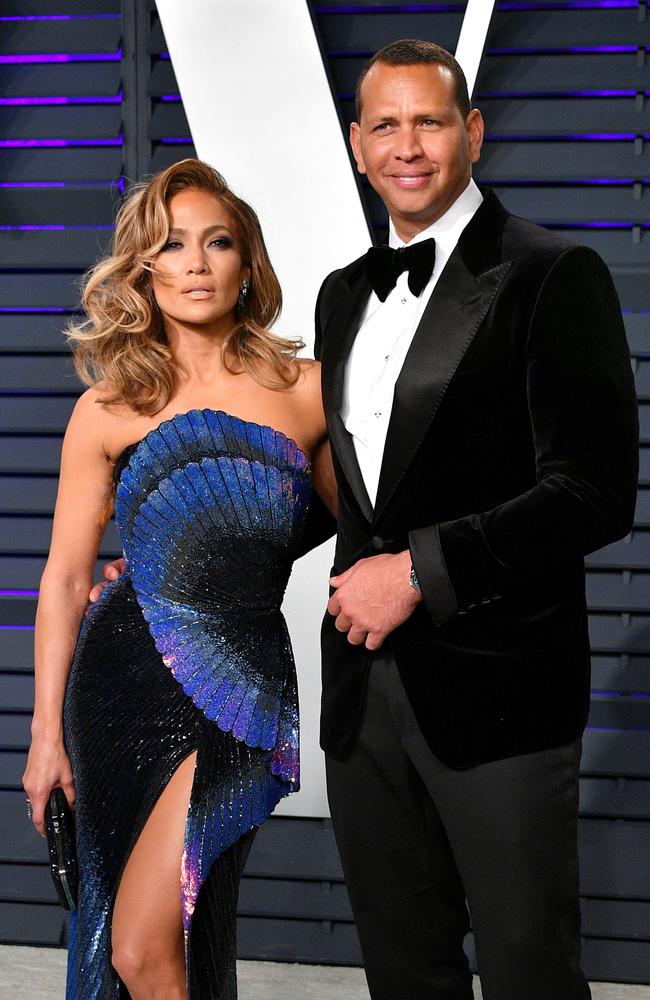 Hot couple Jennifer Lopez and Alex Rodriguez bring the wow factor. Picture: Getty 