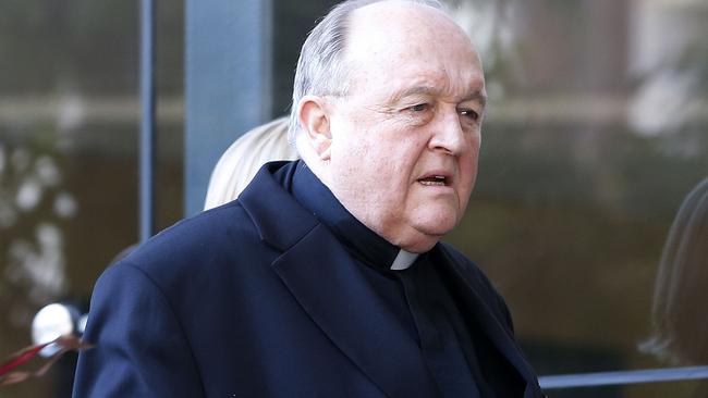 Archbishop Philip Wilson arrives at Newcastle Local Court yesterday. Picture: AAP