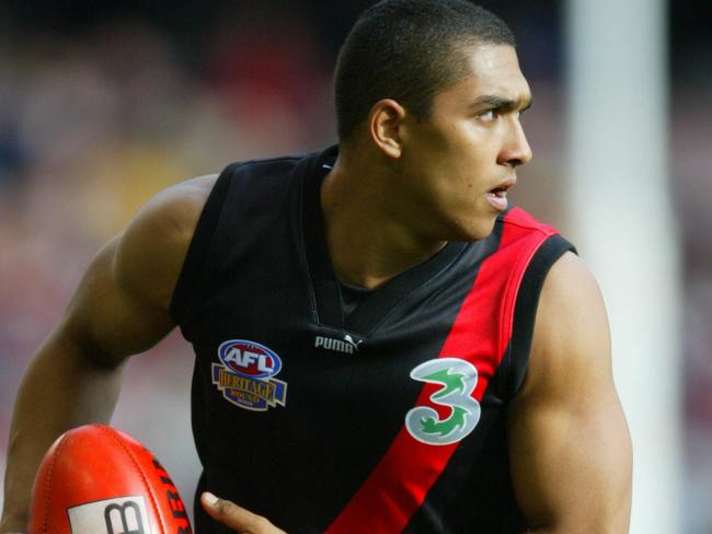 Footballer Damian Cupido.AFL Football - Essendon vs Western Bulldogs match at Telstra Dome 10 Aug 2003. a/ct