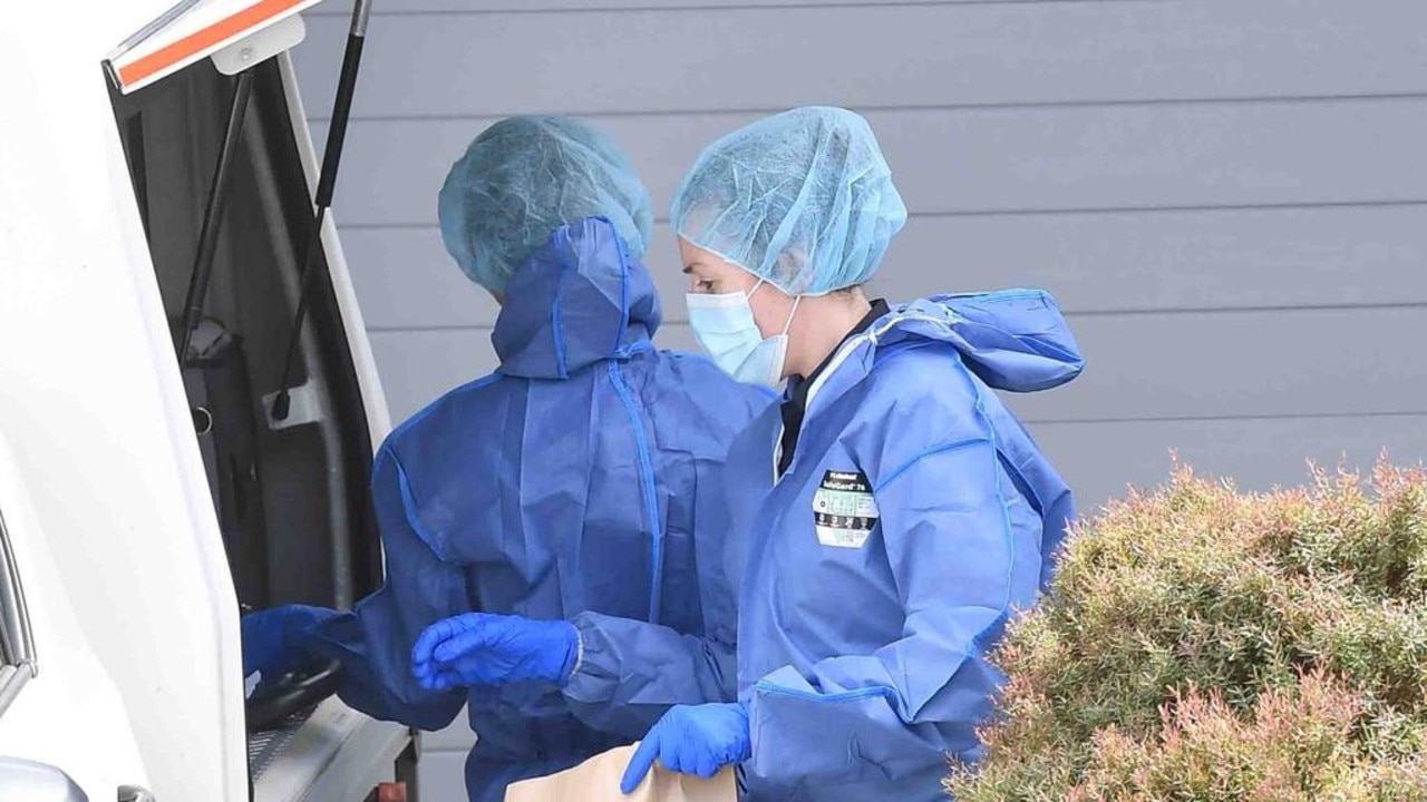 Forensics police on the scene at Baringa in September 2022. Picture: Patrick Woods.