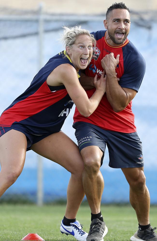 McLeod has worked at the Crows for the past seven years delivering its indigenous programs and as an assistant coach with the AFLW team. Picture: Sarah Reed.