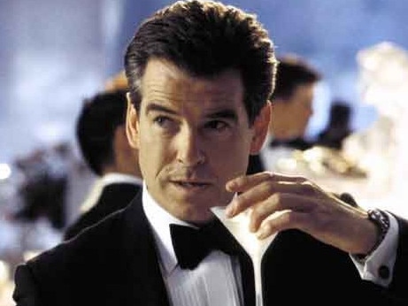 Pierce Brosnon as James Bond with the trademark martini