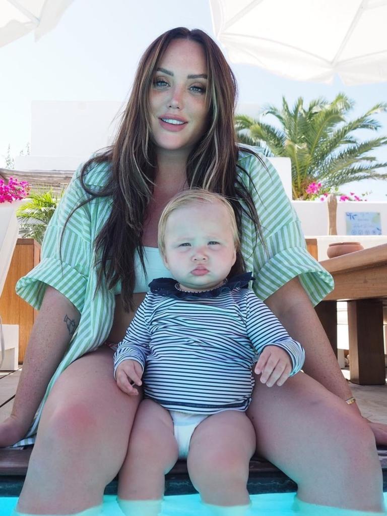 Charlotte Crosby with baby Alba.