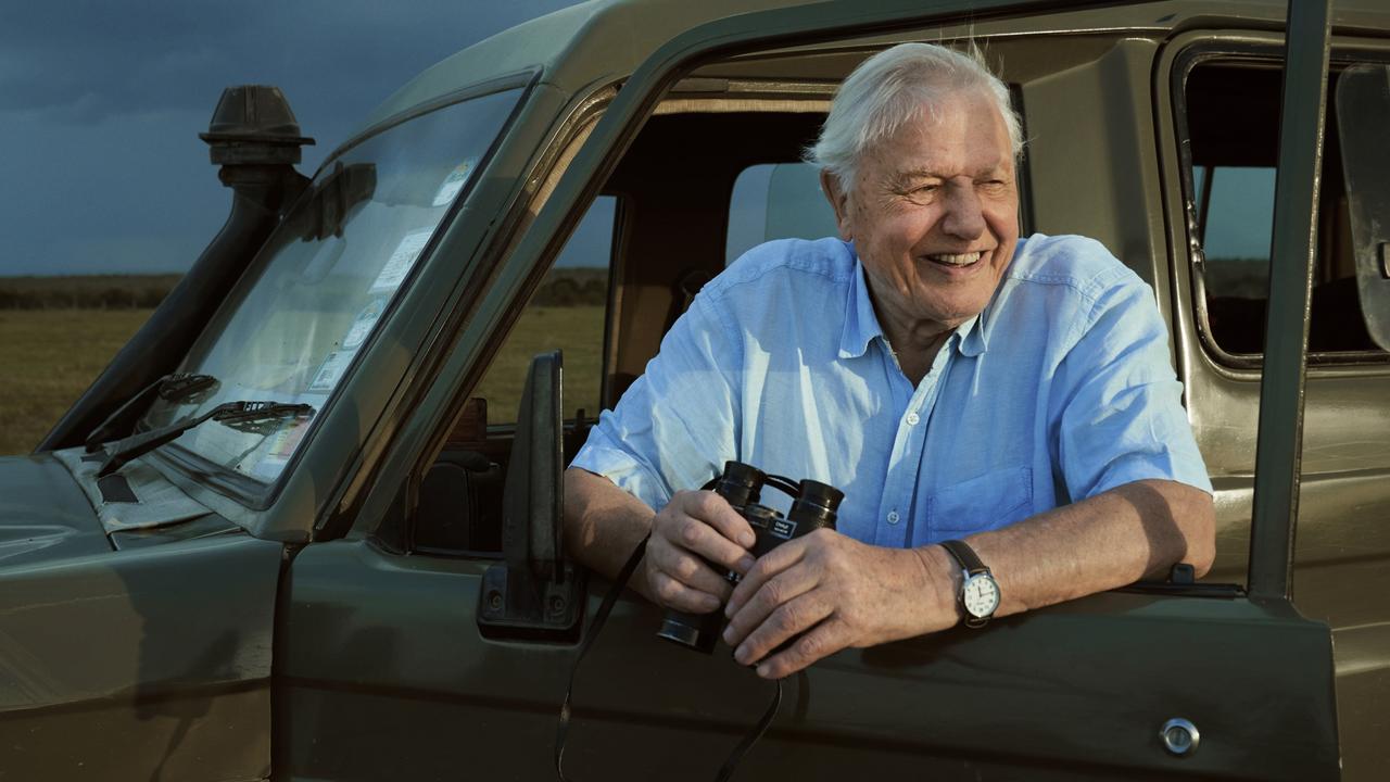 Sir David Attenborough on location in Kenya while filming for Seven Worlds, One Planet. Picture: Supplied